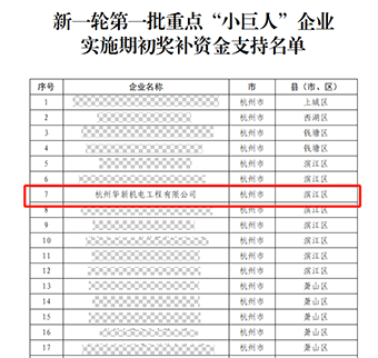 華新機(jī)電晉升國家重點(diǎn)“小巨人”啦！